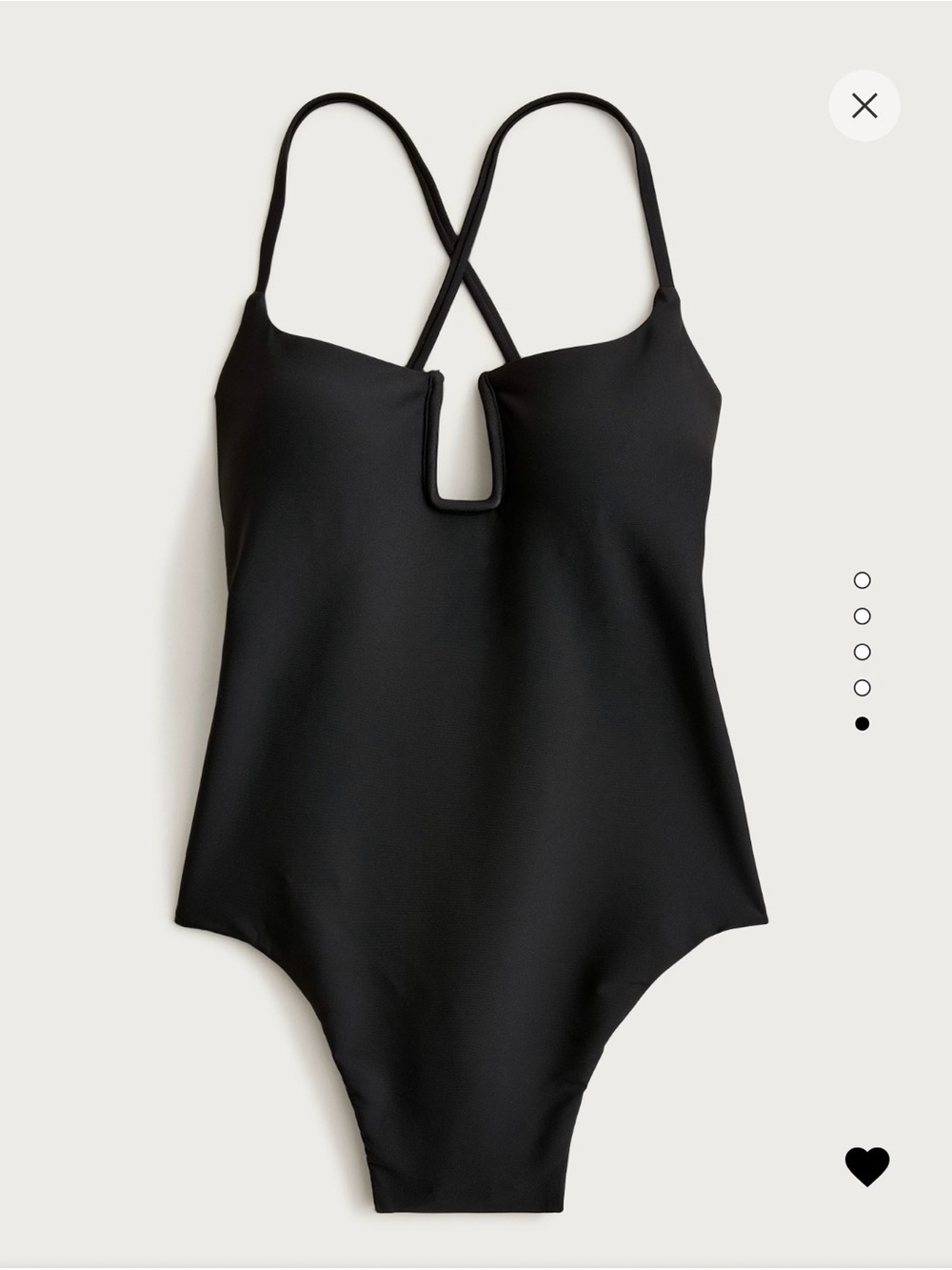 NWT- J. Crew Mira Classic Sculpt one piece in black